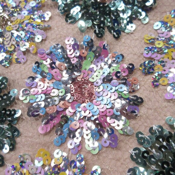 NWT Anthropologie Eva Franco Fernanda in Rose Floral Daisy Sequined Joggers SP - Picture 4 of 7